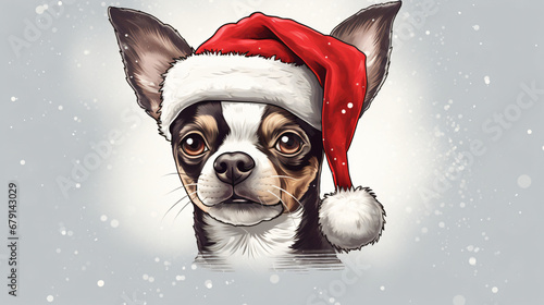 A cute dog wearing a Santa hat © Ghazanfar