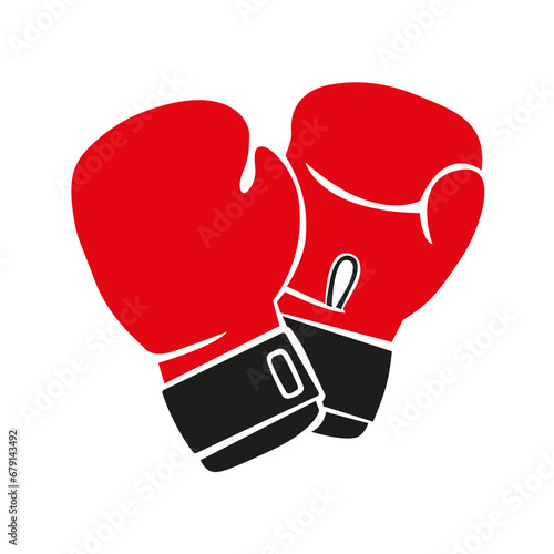 gloves for box red and black for sport
