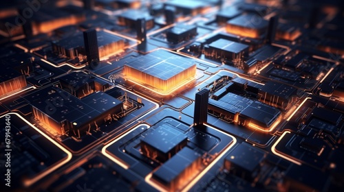 the intricacies of quantum CPU architecture in a virtual world. photo