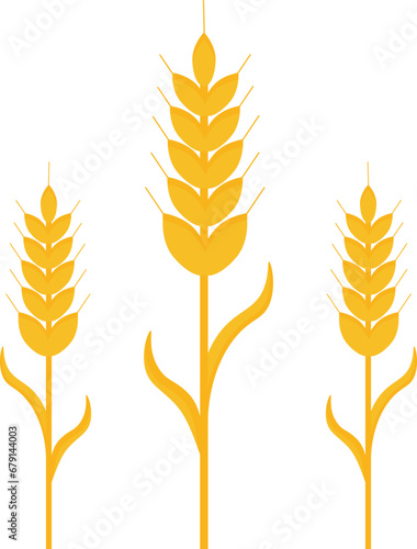 Ear of wheat icon. Cereals, barley, grain. Vector illustration.