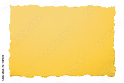 端を引きちぎられた黄色い紙の背景テクスチャー photo