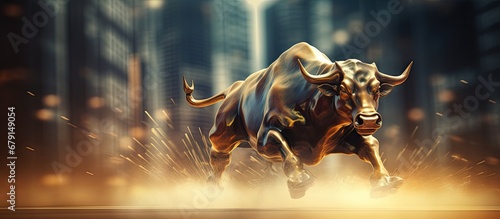 Investors should trade more in a bull market to gain more profit Copy space image Place for adding text or design