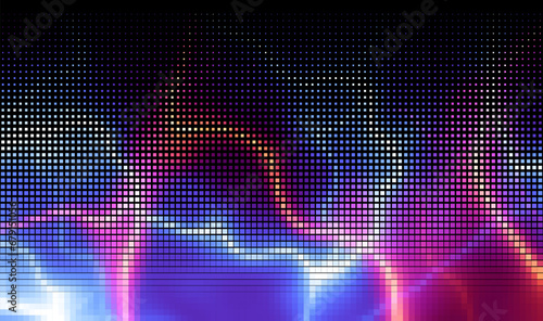 Pixilated abstract Energy background. Halftone effect. Vector image.
