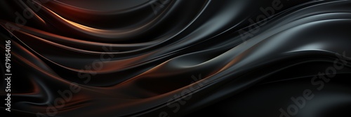 Luxurious Black Silk Fabric Draped Elegantly