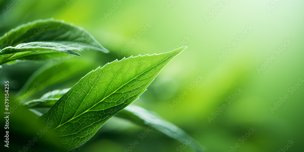 Green leaf background Green leaf background