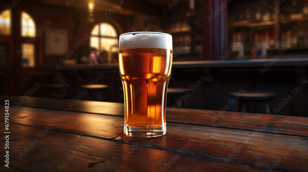 A glass of beer