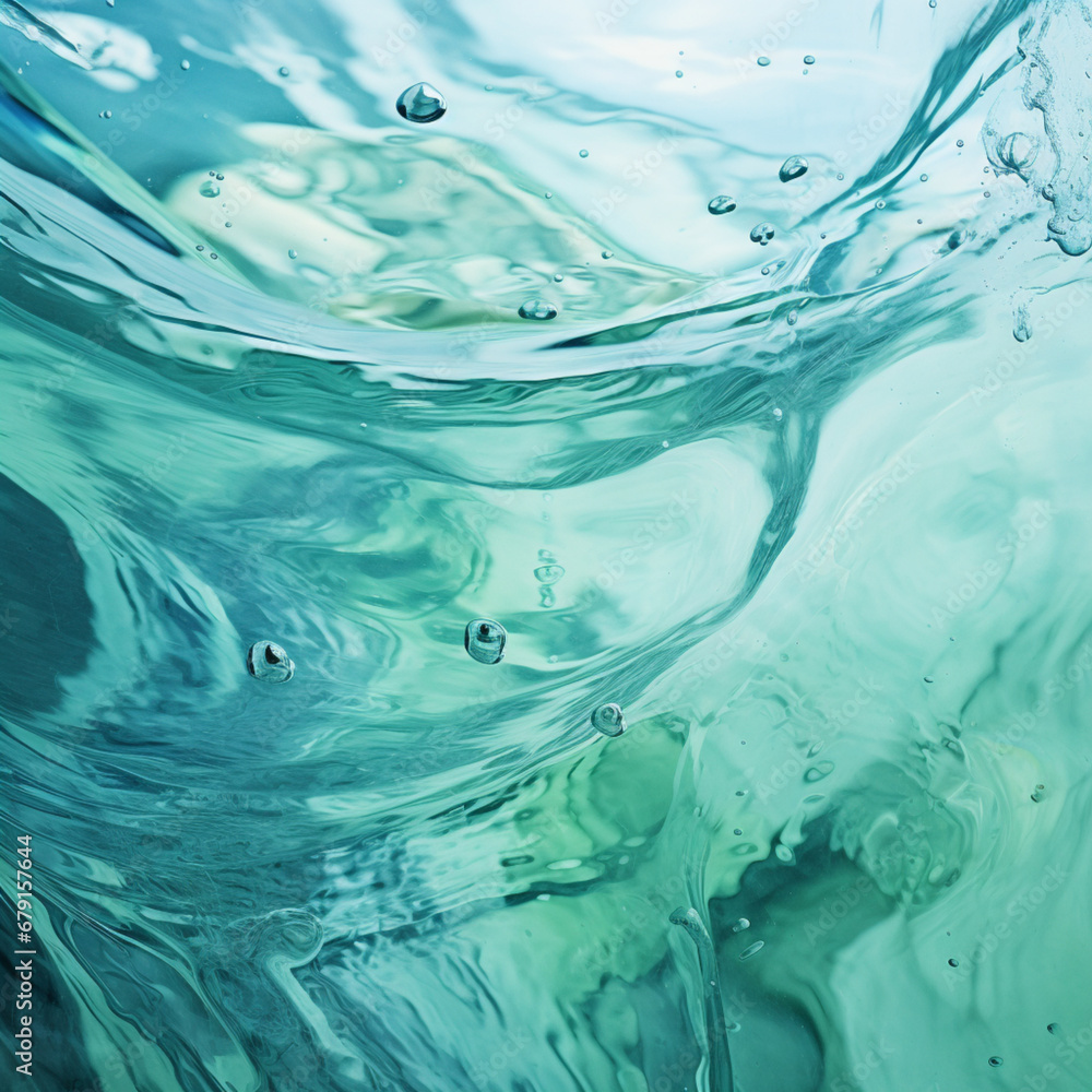 Fondo con detalle y textura de textura de agua con tonos verdosos y luz natural Fondo con detalle y textura de textura de agua con tonos verdosos y luz natural