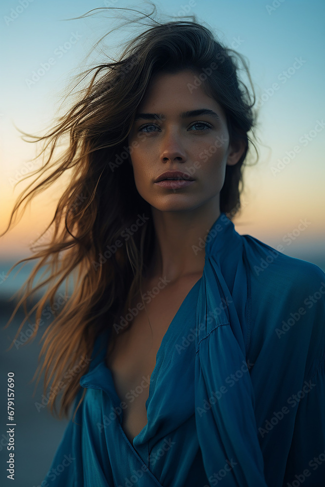 Portrait of an individual whose subdued expression is highlighted by the cool blue light of the setting sun. Blue Monday Concept
Portrait of an individual whose subdued expression is highlighted by the cool blue light of the setting sun. Blue Monday Concept