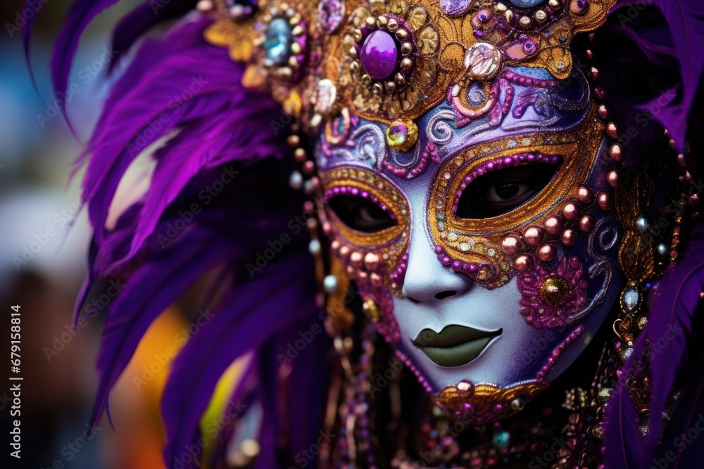 Girl in carnival mask