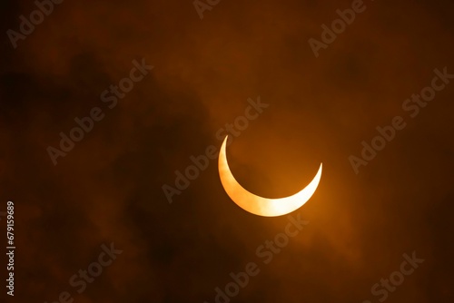 Dramatic celestial event of the Annular Solar Eclipse near Pleasanton, TX photo