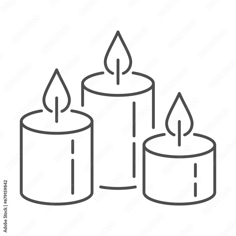 Aroma candles line icon. Vector illustration for web and mobile app. Aroma candles line icon. Vector illustration for web and mobile app.
