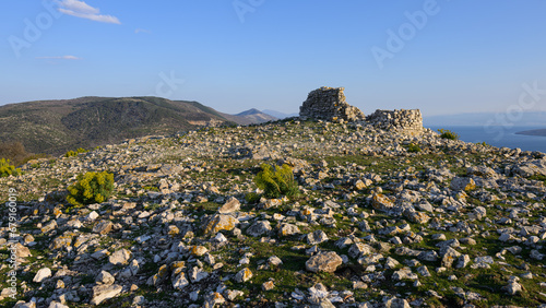 Ruin of an ancient chapel in Cres Croatia