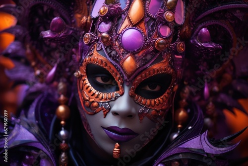 Girl in carnival mask