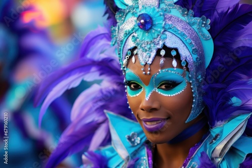 Girl in carnival mask
