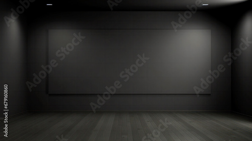 Black, dark, and gray abstract cement wall and studio room, interior texture for display products, wall background, Room Hangar Parking Car Showroom © chiew