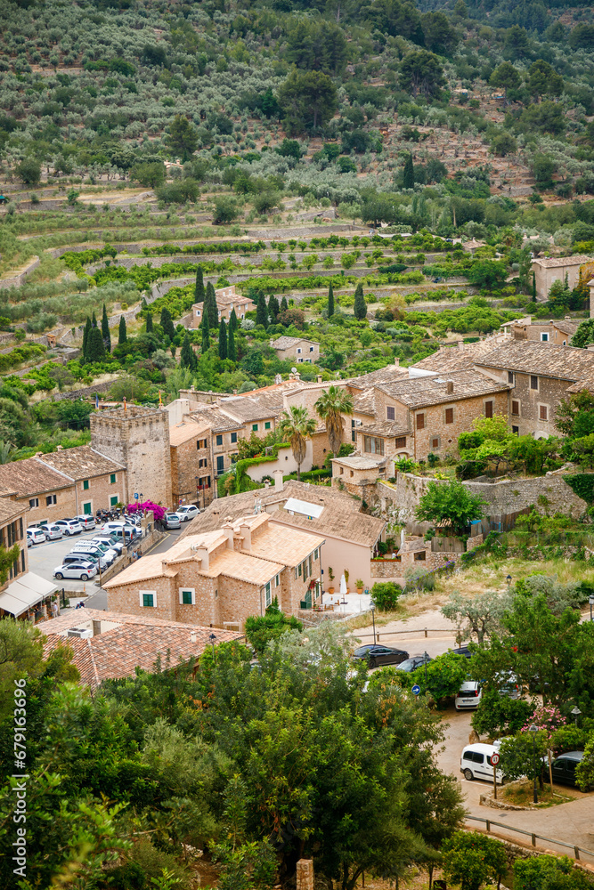 Photo from viewpoint showcasing Fornalutx town and cozy old stone houses
