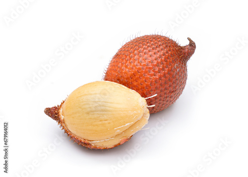 Salak, Zalacca  fruit on white background