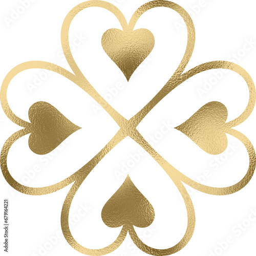 Herz Mandala in gold, transparenter Hintergrund