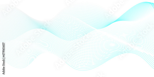 Seamless abstract Abstract blue wave geometric Technology, data science frequency gradient lines on transparent background. Isolated on white background. blue and white wavy stripes background.