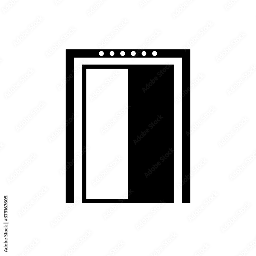 Lift door vector icon, Elevator door symbol Lift door vector icon, Elevator door symbol