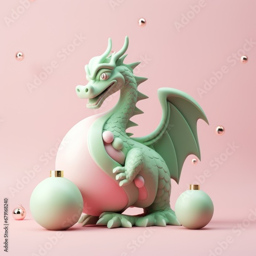 Green dragon, zodiac symbol of New Year © Yulia Furman