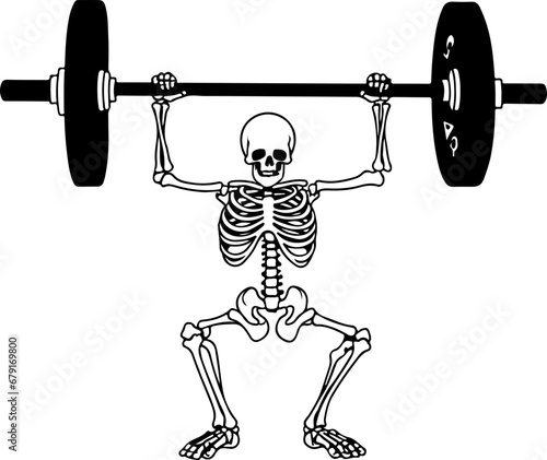 Skeleton Weight Lifting
