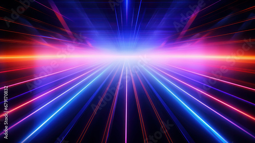 Dynamic laser beams: neon abstract background. ai generative