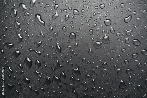water droplets on dark slate