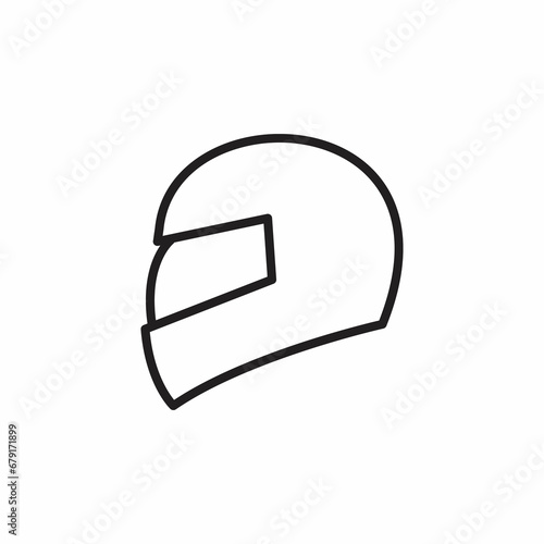 Motorcycle Helmet sign. sport Helmet line icon. Helmet linear outline icon.