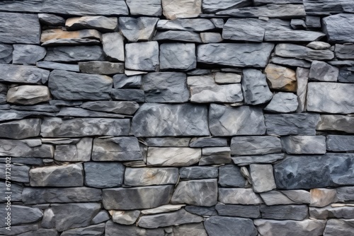 close shot of slate grey stone wall