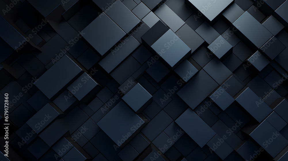 Black background with cube geometric shapes Stock Illustration | Adobe ...