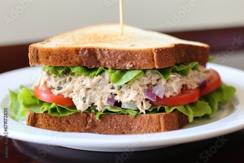 tickling taste buds with a home-prepared tuna salad sandwich