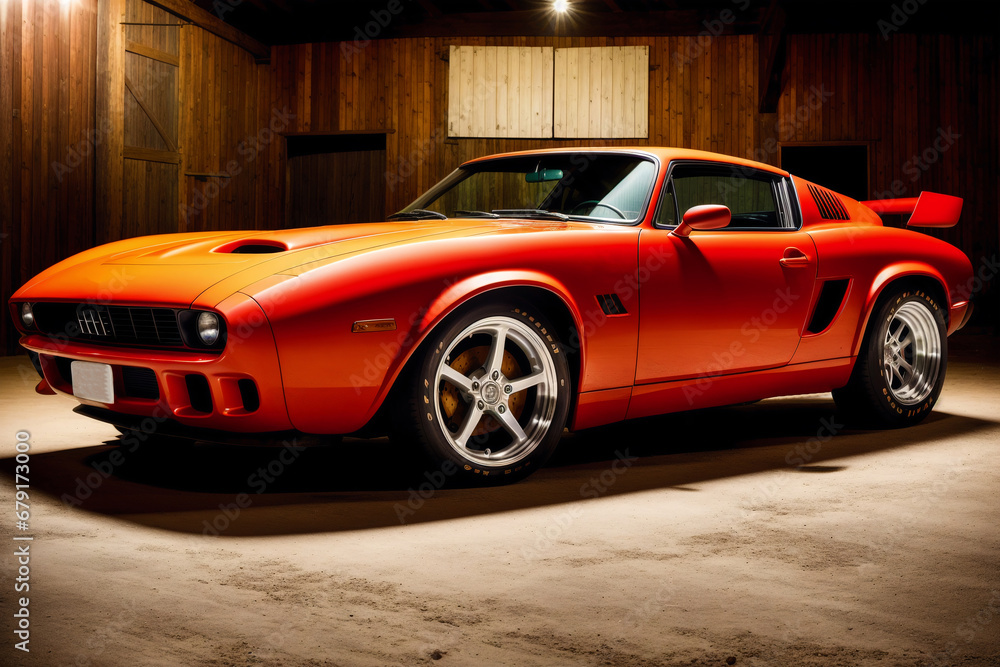 A beautiful classic car. Timeless Wheels. The old style car. Generative AI A beautiful classic car. Timeless Wheels. The old style car. Generative AI