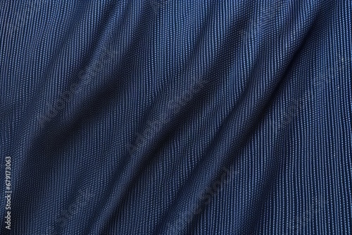 close-up of a twill fabric in navy blue