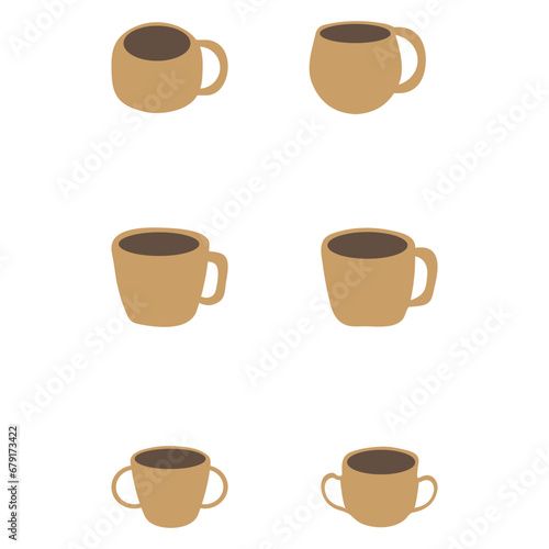 Mug set icon. drink vector