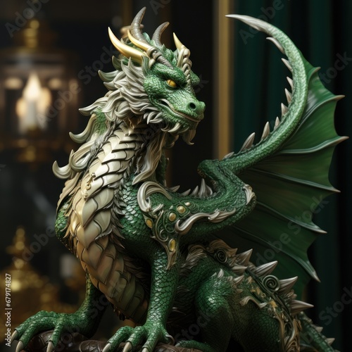 Green dragon, zodiac symbol of New Year