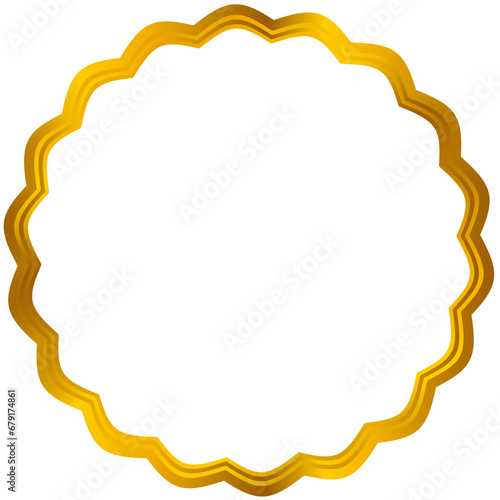 Aesthetic gold circle frame