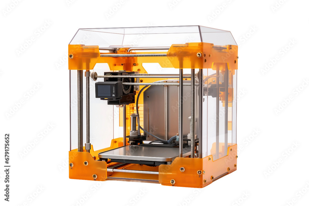 3D Printing Technology in Focus Isolated on transparent background ...