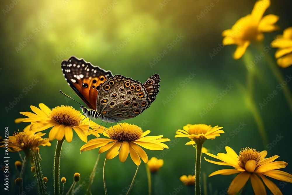 Obraz premium butterfly on a flower
