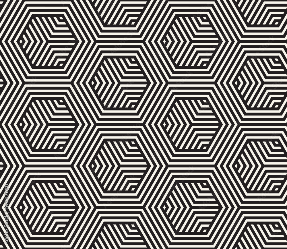 Vector seamless pattern. Repeating geometric elements. Stylish monochrome background design. Vector seamless pattern. Repeating geometric elements. Stylish monochrome background design.