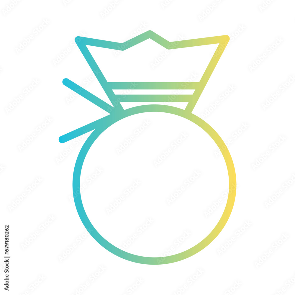 Pocket Bag Finance Gradient Outline Icon Pocket Bag Finance Gradient Outline Icon