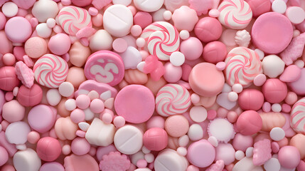 Pink and white sugar cotton candy wallpaper