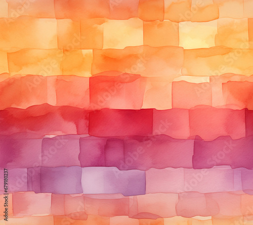 Seamless orange purple ombre watercolor seamless patttern digital paper. AI generative