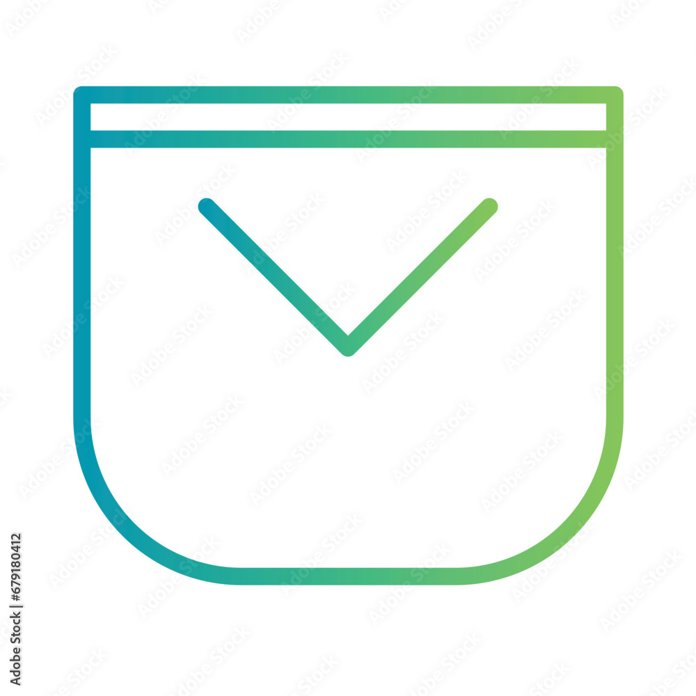 Zipper Lock Pocket Gradient Outline Icon Zipper Lock Pocket Gradient Outline Icon