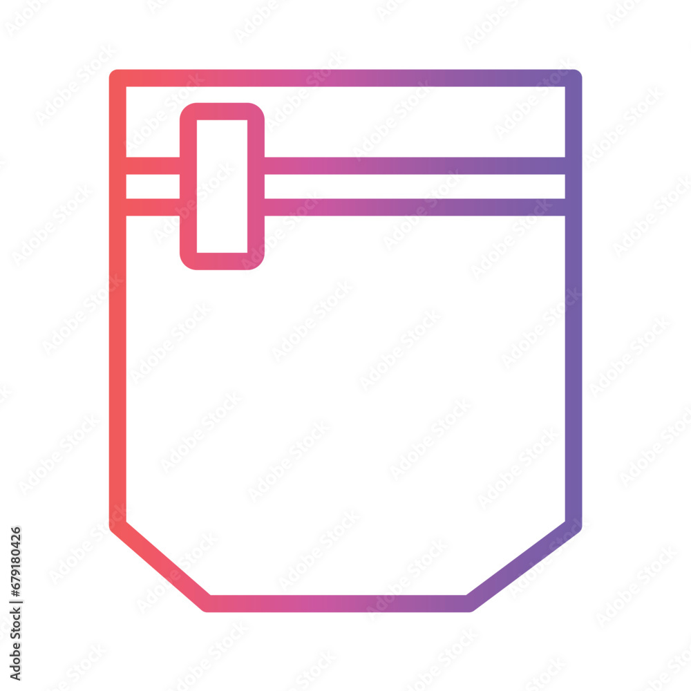 Carrying Pocket Patch Gradient Outline Icon