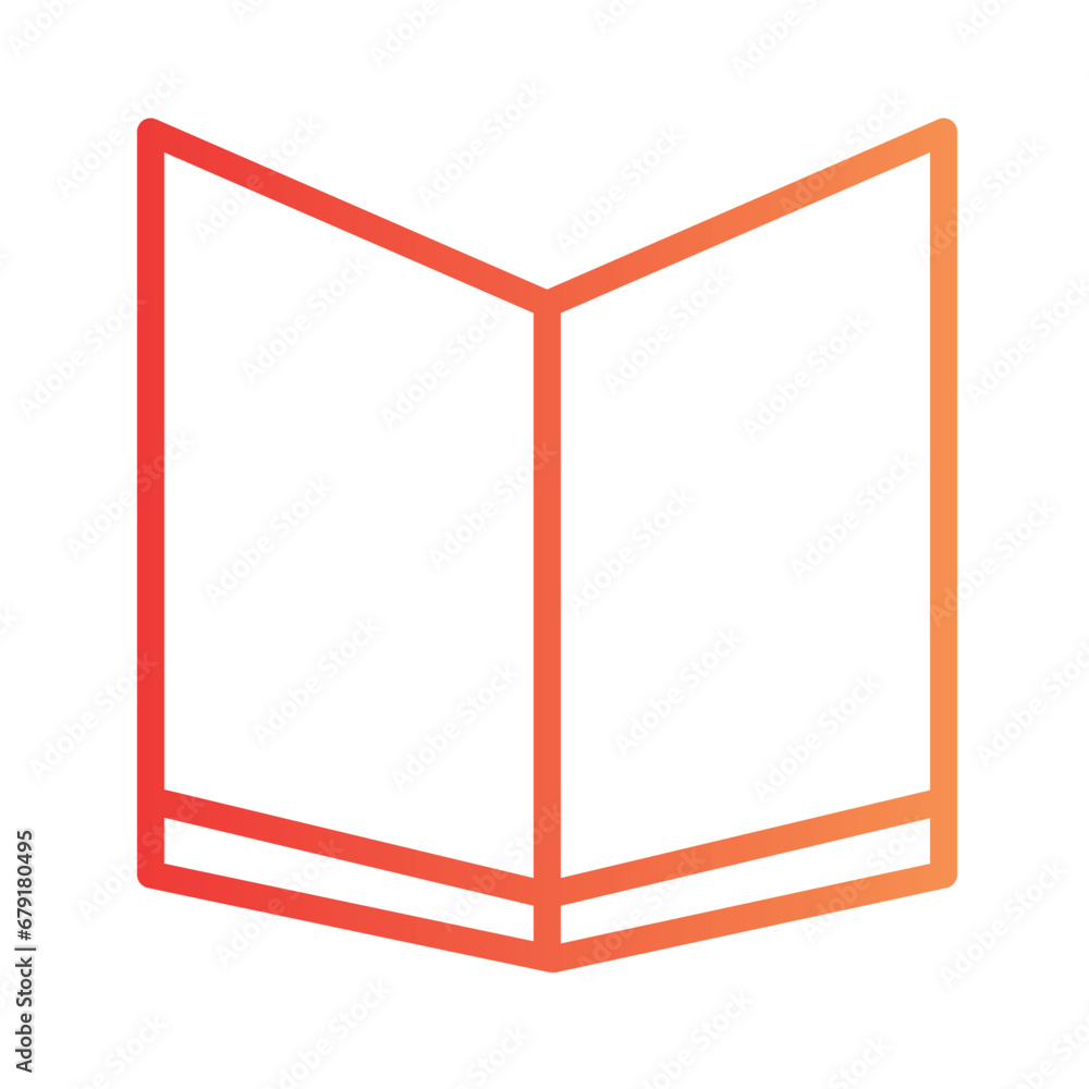 Book Office Story Gradient Outline Icon Book Office Story Gradient Outline Icon