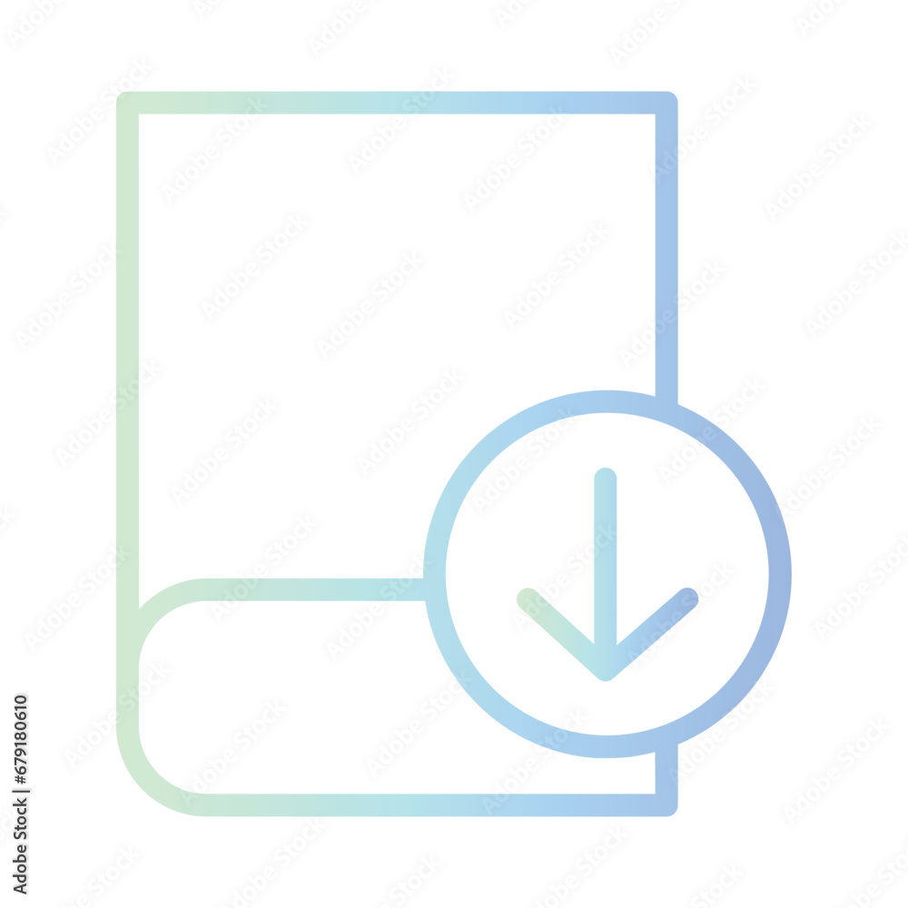 Download Book Online Gradient Outline Icon Download Book Online Gradient Outline Icon