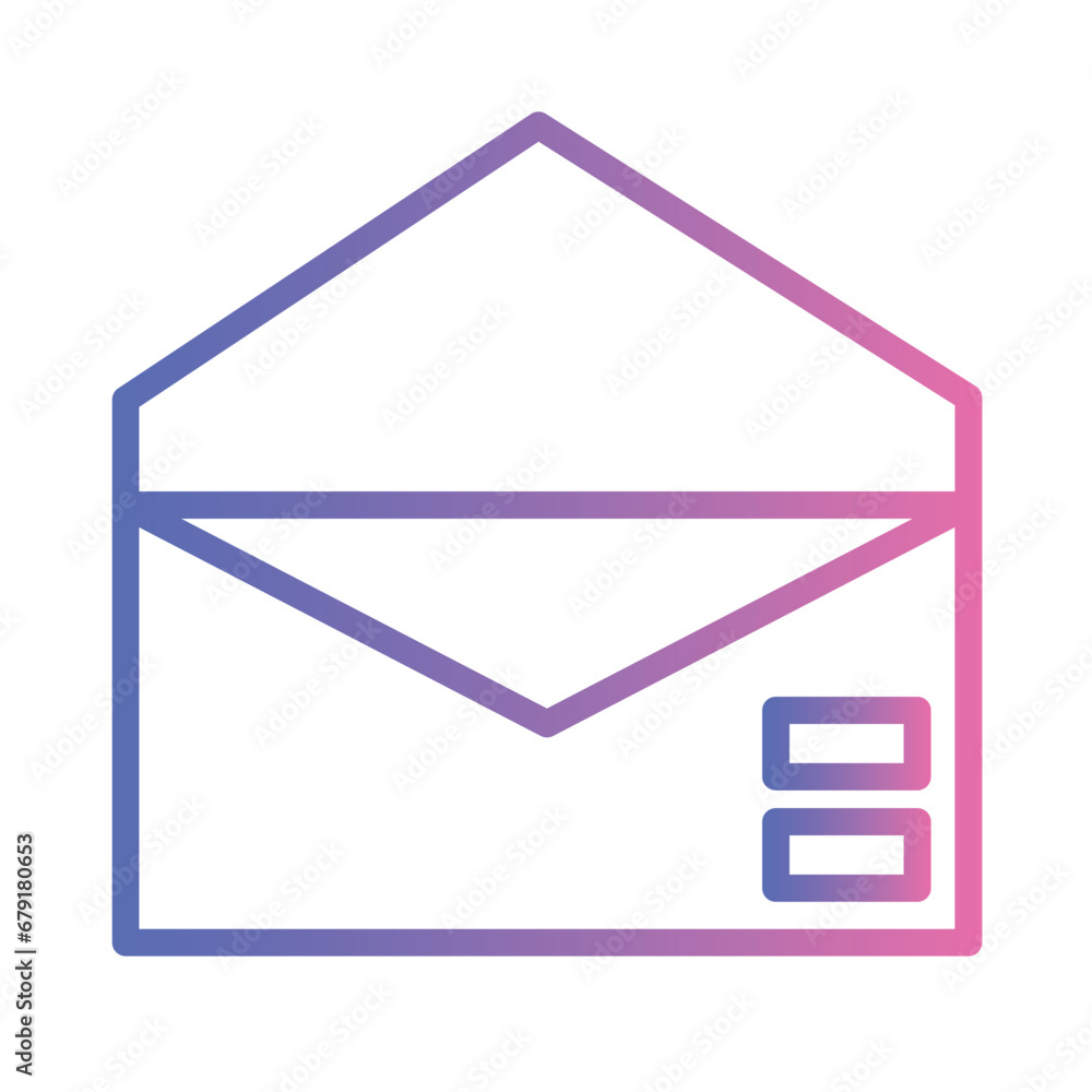 Email Letter Inbox Gradient Outline Icon Email Letter Inbox Gradient Outline Icon