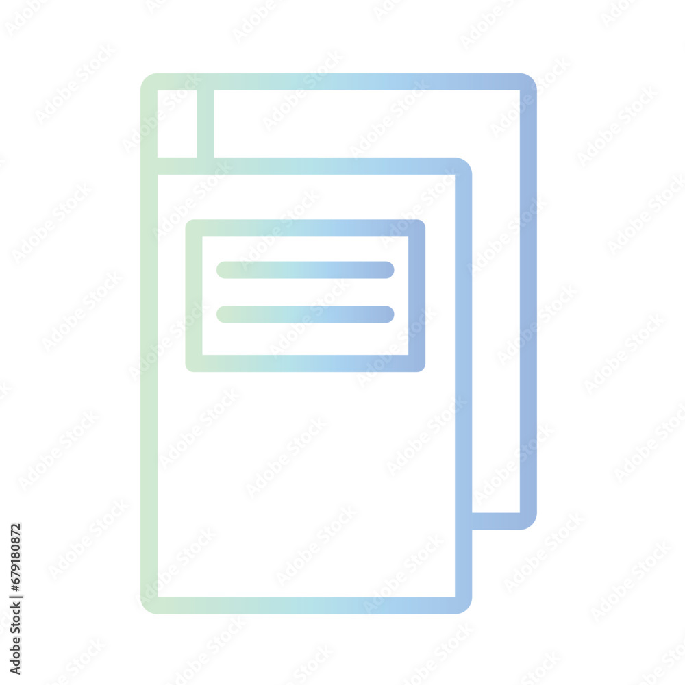 Binder Bookoffice Gradient Outline Icon Binder Bookoffice Gradient Outline Icon