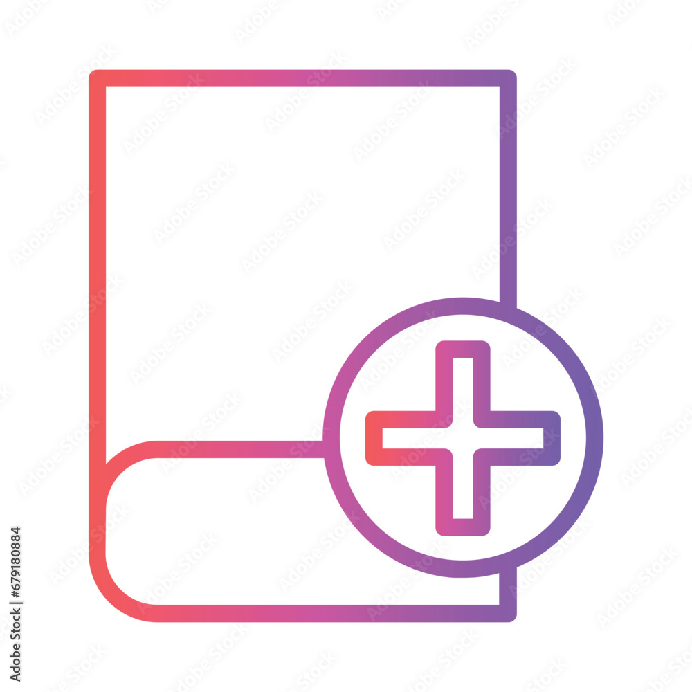 Book App Basic Gradient Outline Icon Book App Basic Gradient Outline Icon